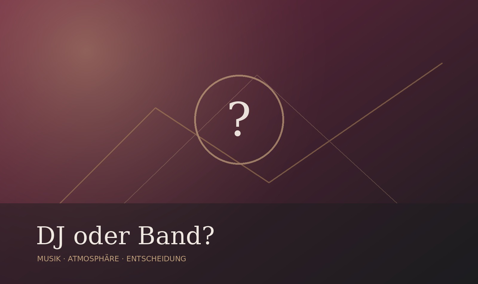 Premium-Blogbild zum Thema DJ oder Band bei der Hochzeit